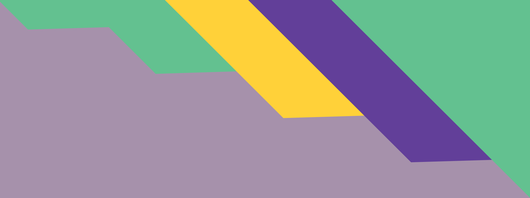 Non-figurative colourful abstract shapes in Dialexy's branding colour (green, yellow and purple)